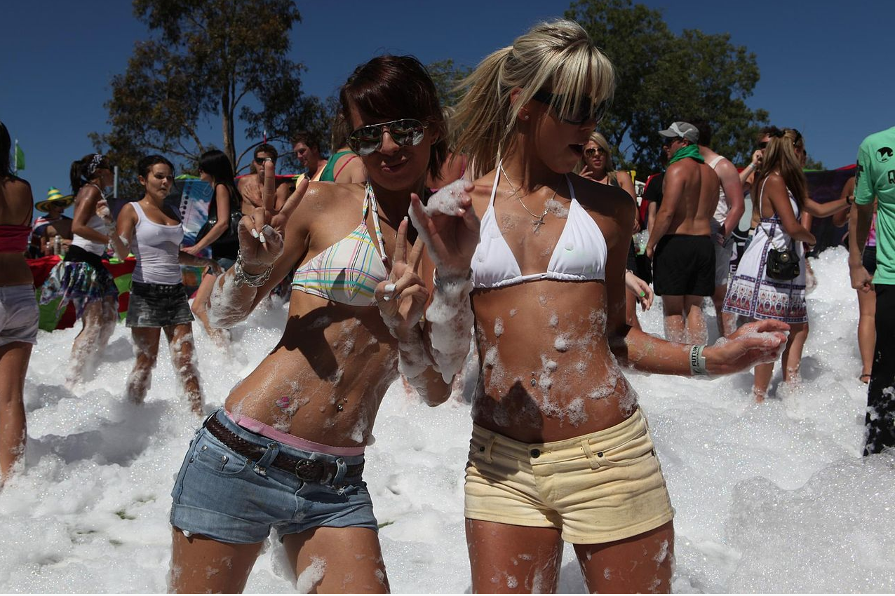 have a foam machine party